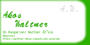 akos waltner business card